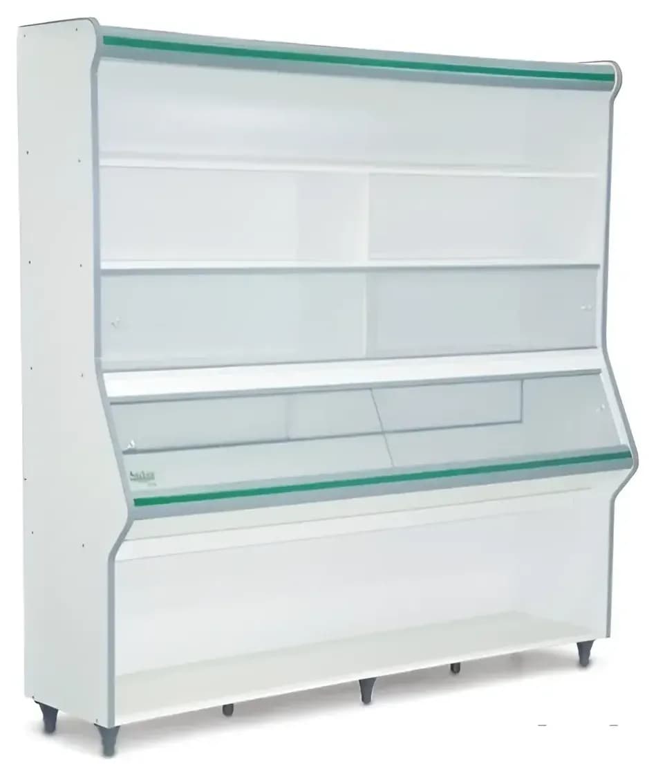 Vitrine Expositora Vasca de Pão 1,80 m Branca