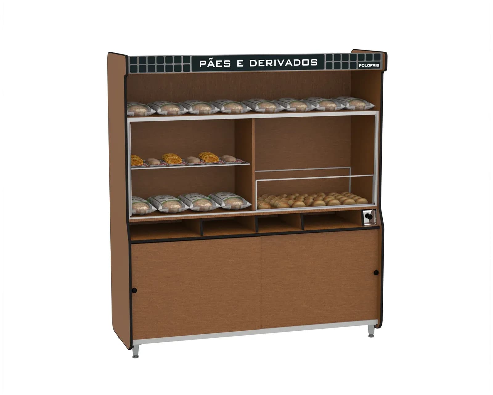 Vitrine Buffet Conjugada Polo Frio 1,70 m